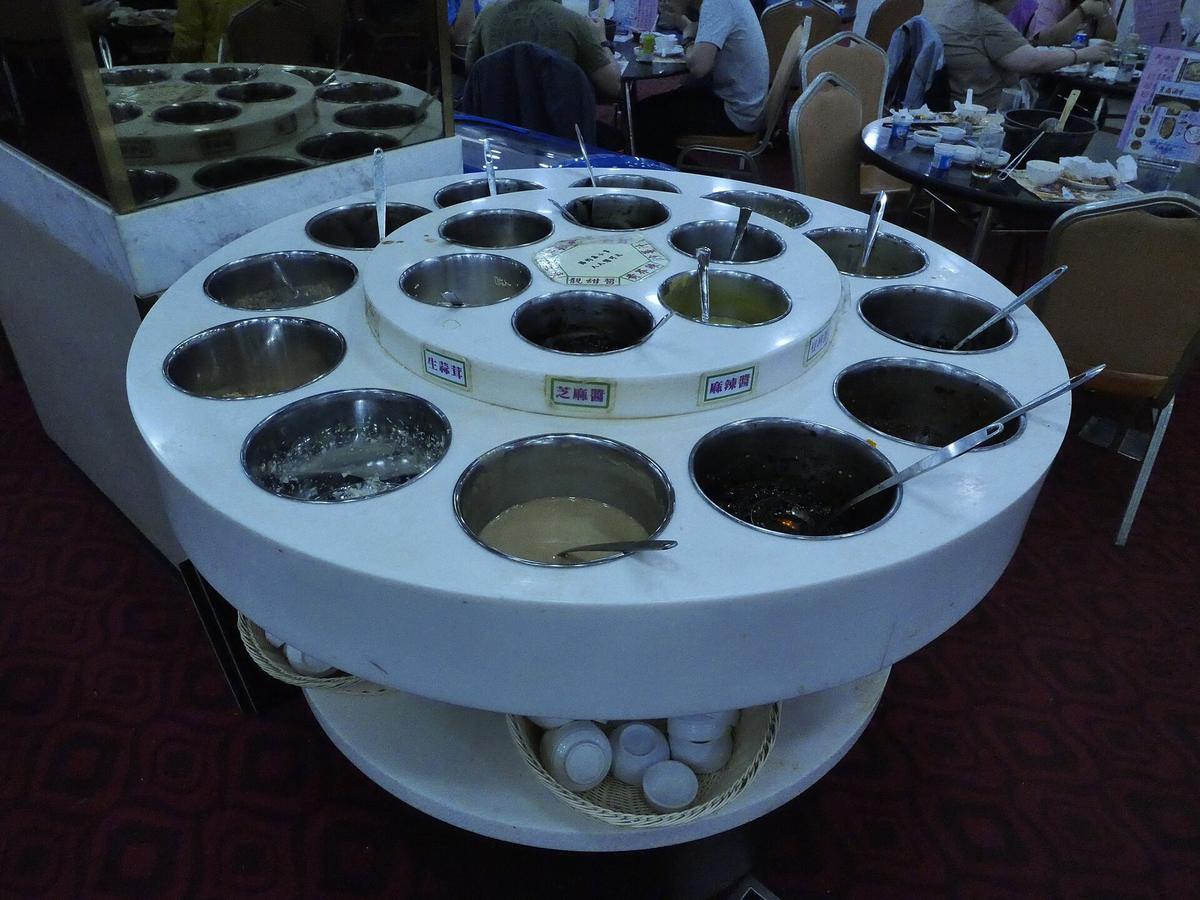 Chinese hotpot table shared