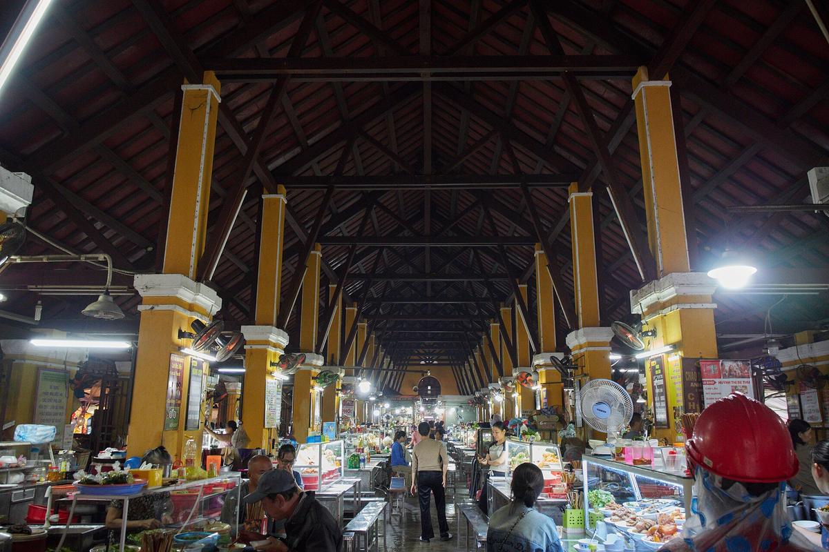 Vietnam market food stalls