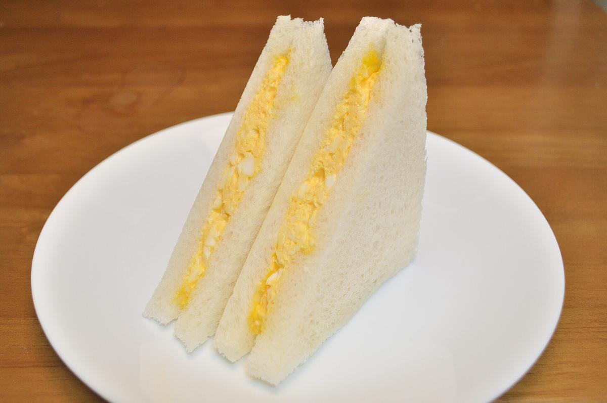 A Japanese tamago sando, the egg sandwich