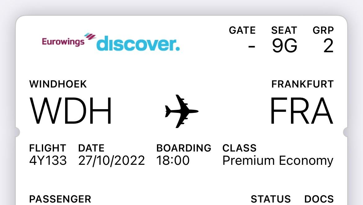 wallet and boarding pass