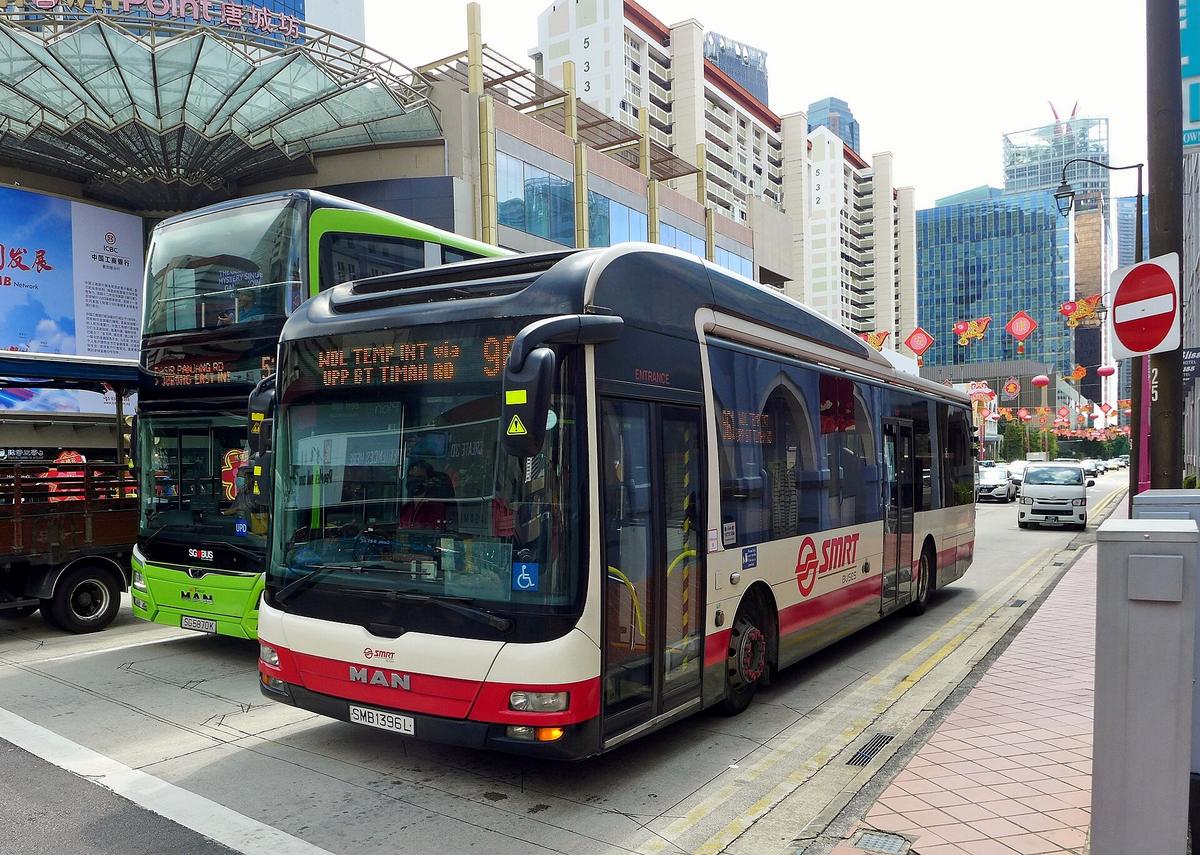Singapore city bus street