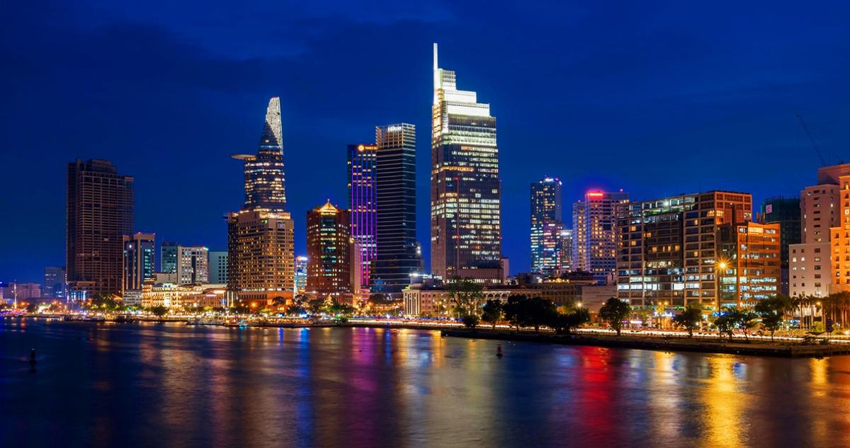 Saigon skyline river