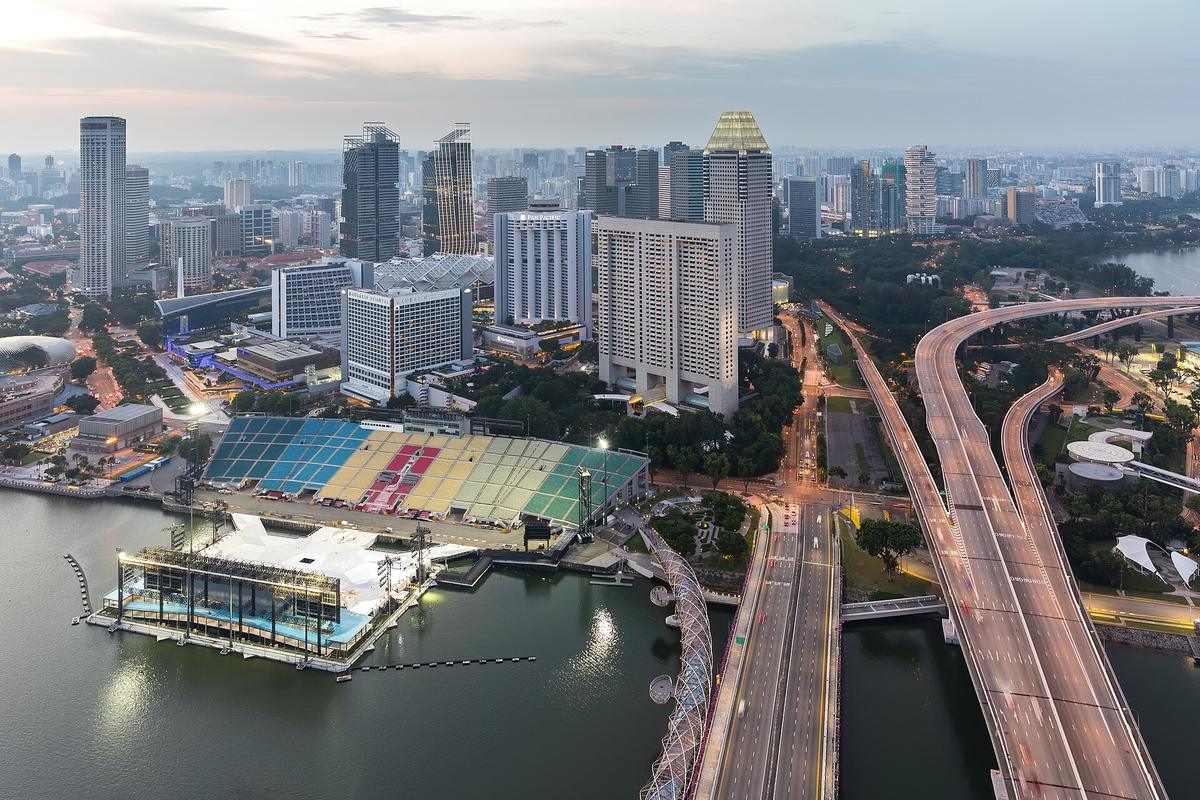 Marina Bay Sands towers exterior