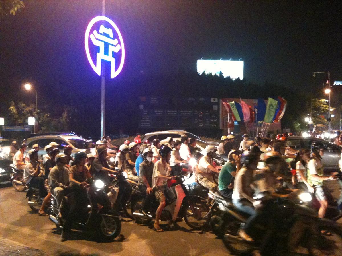 Hanoi traffic motorbikes