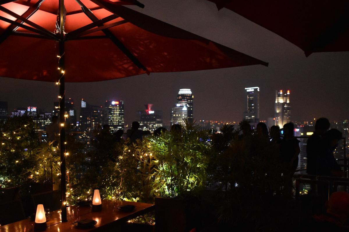 Singapore rooftop bar skyline