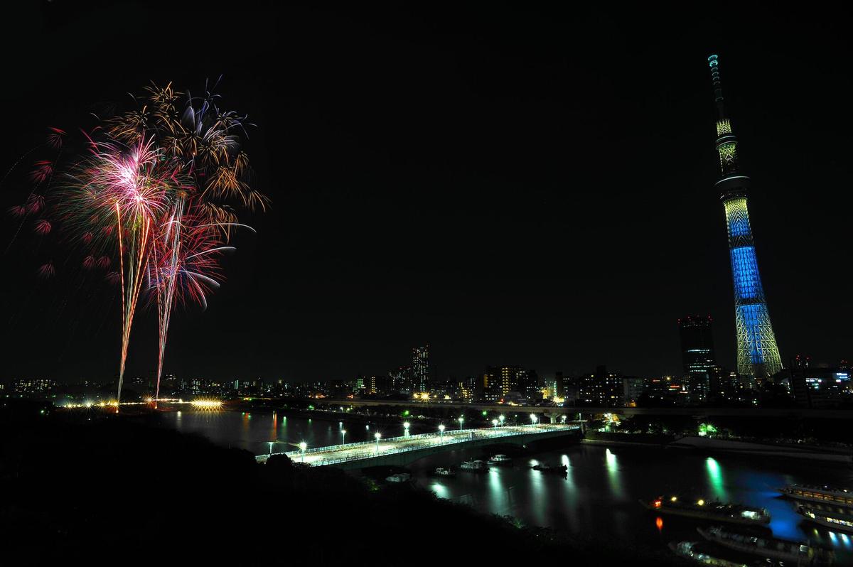 Sumida river fireworks Tokyo