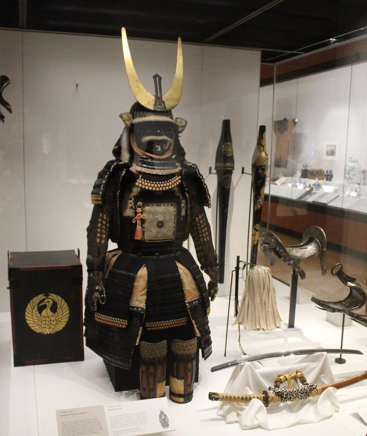 Japanese samurai armour museum display