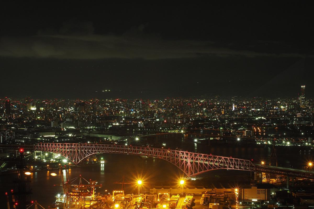 Osaka night view from observatory