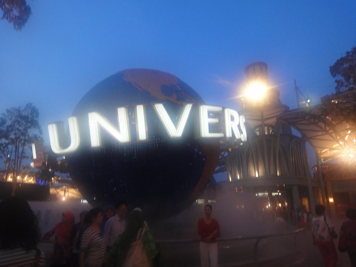Universal Studios Singapore globe entrance