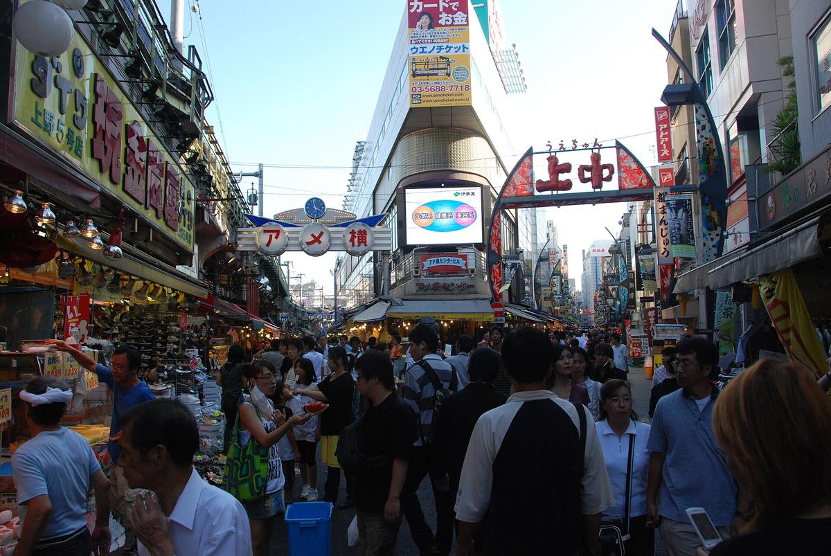 Ameyoko market street Tokyo