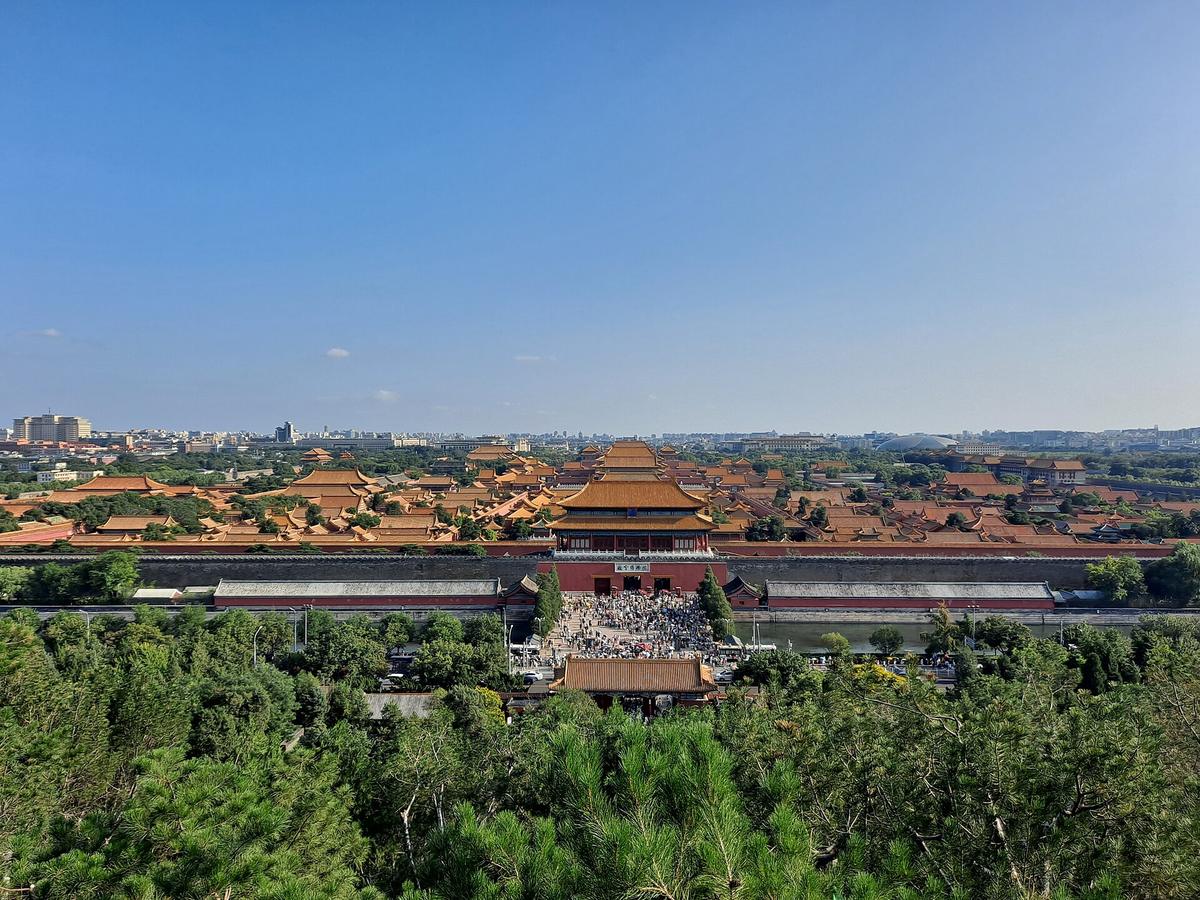 Jingshan Park view Forbidden City