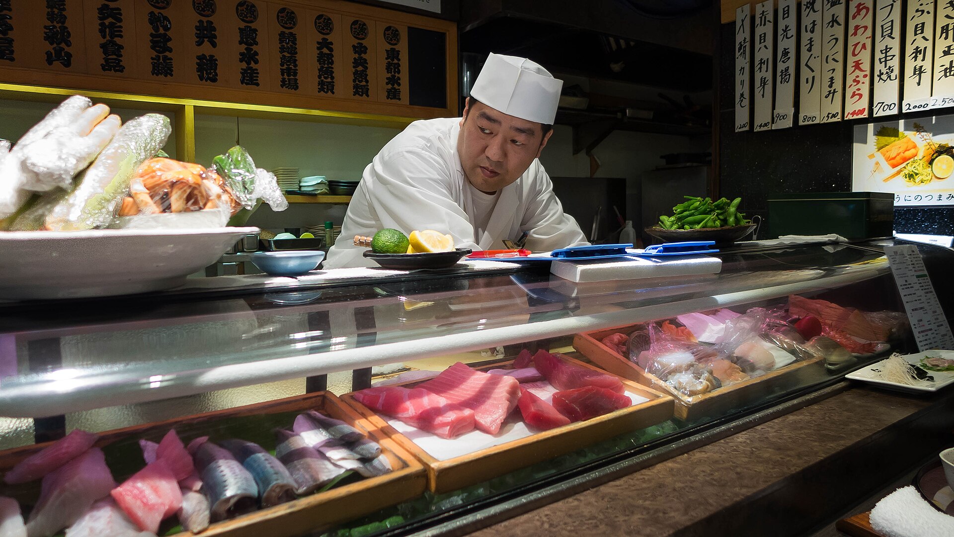 Ginza sushi counter