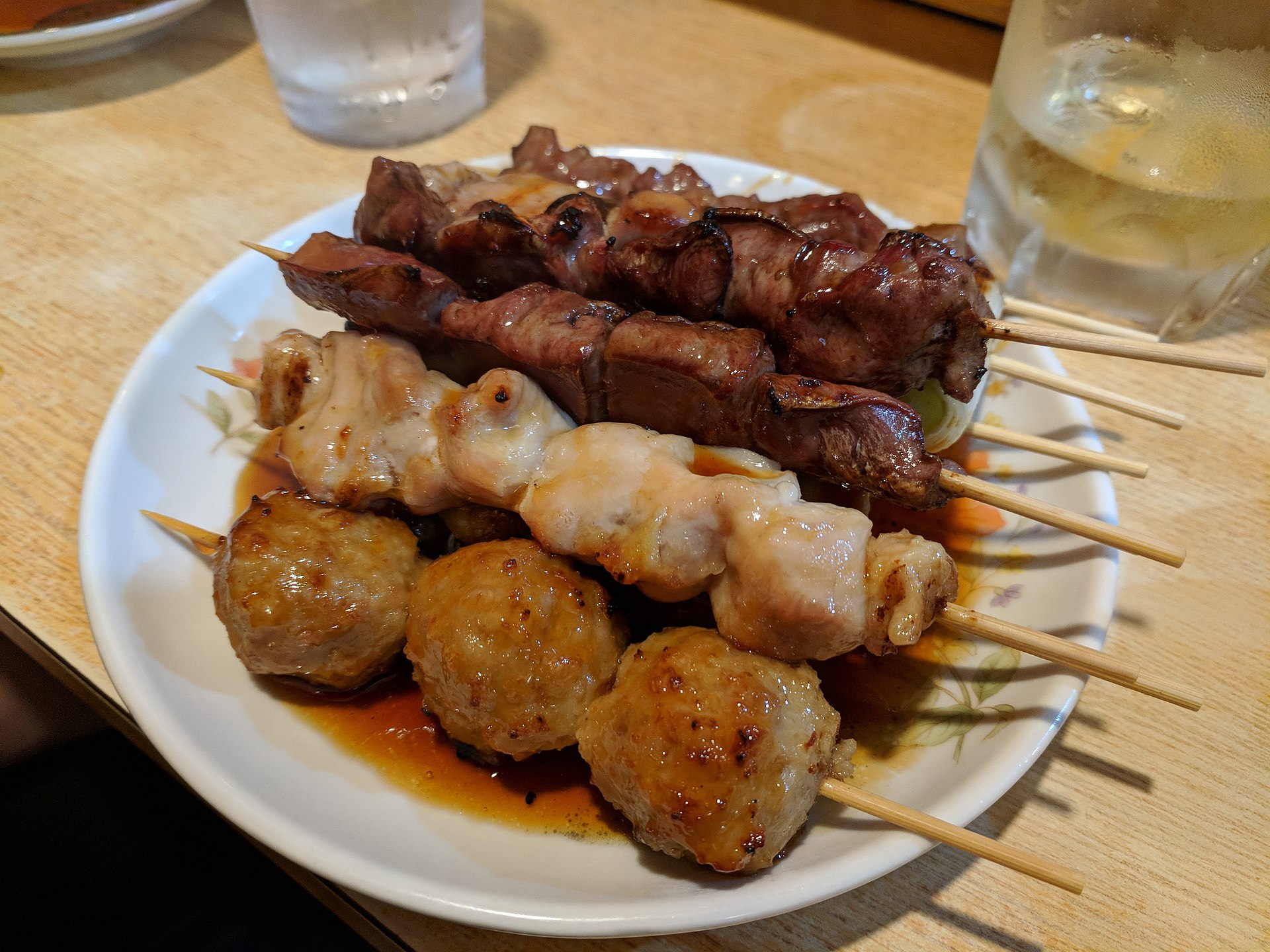 Japanese street food skewers